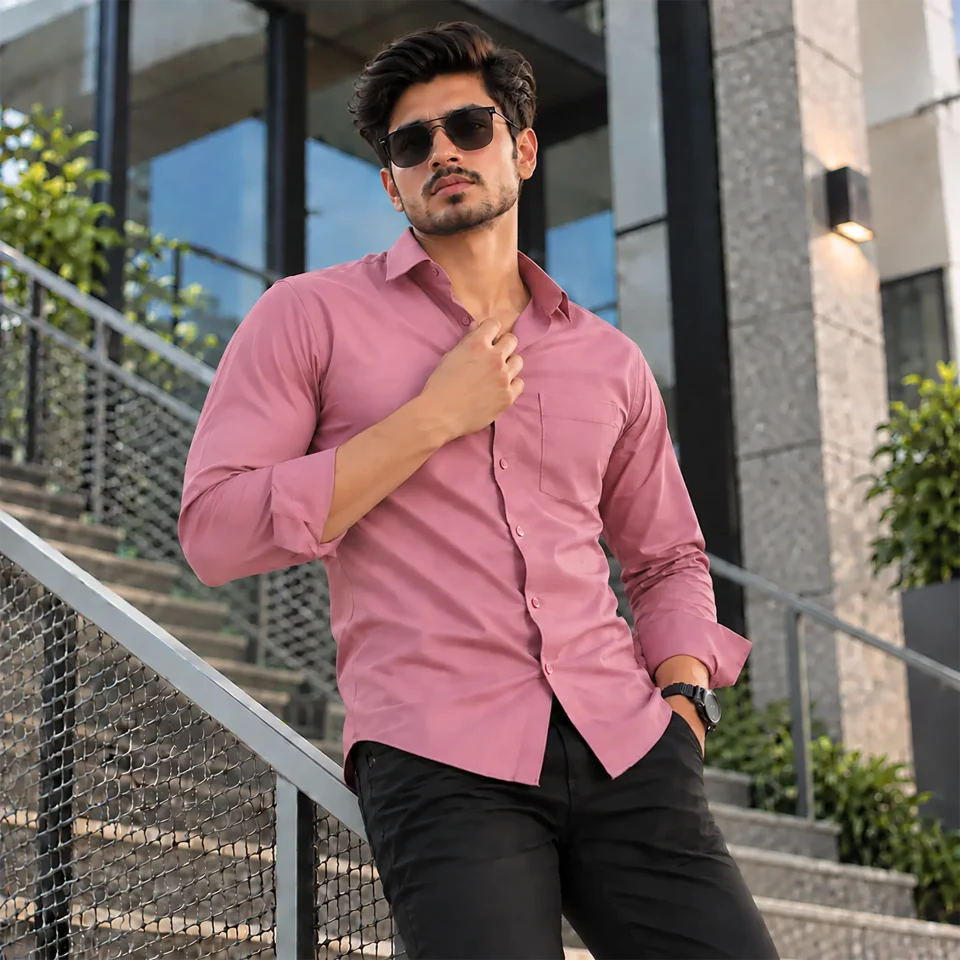 Men’s Formal Shirt - Violate Red