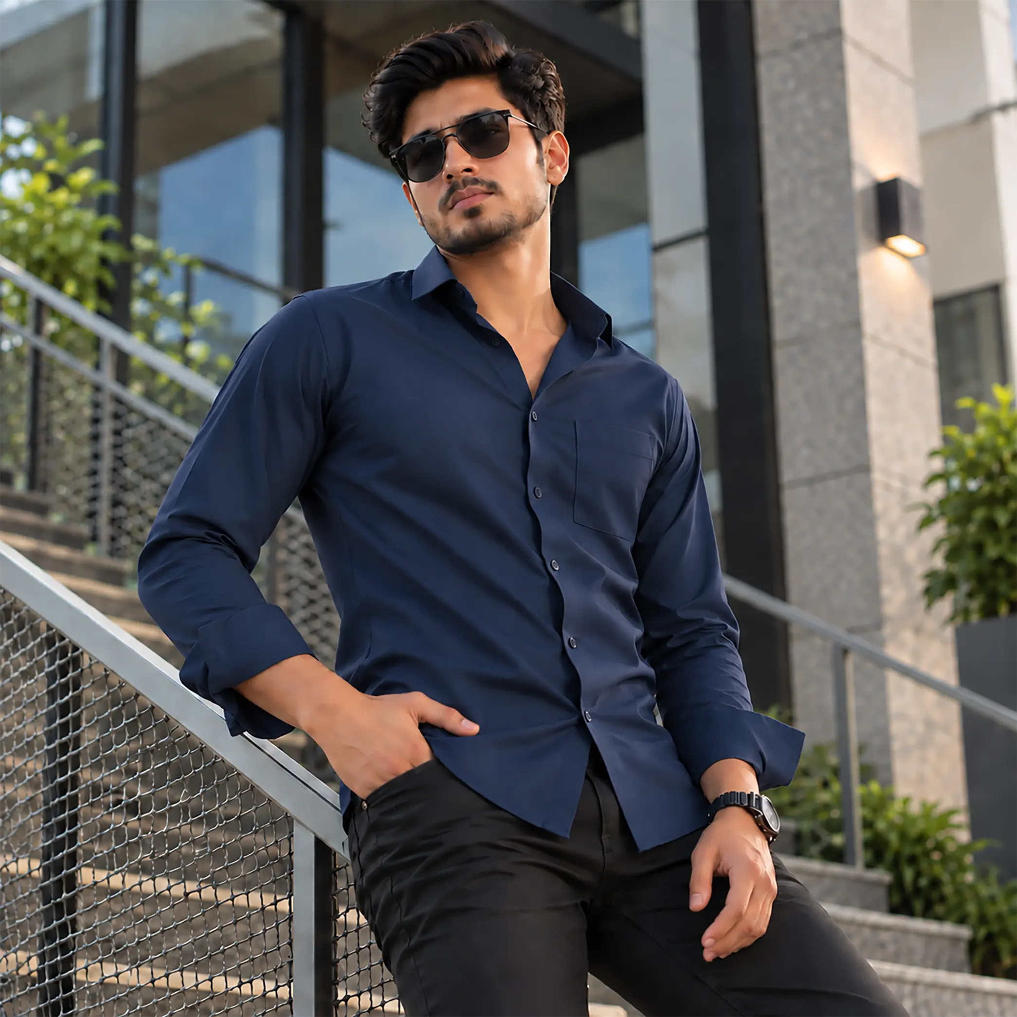 Formal Shirt Navy 2