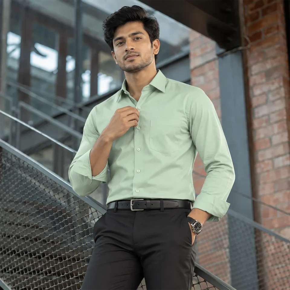 Men’s Formal Shirt - Light Lemon