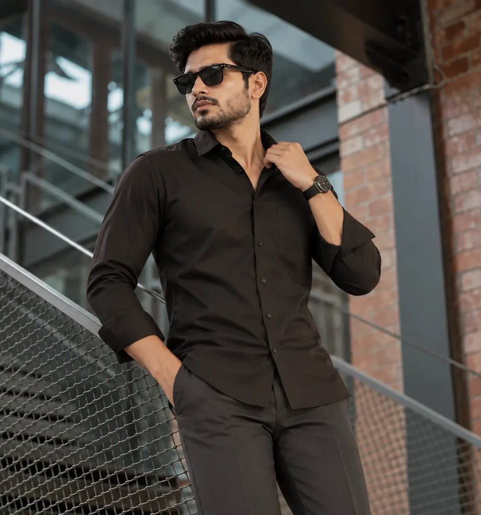 Men’s Formal Shirt - Dark Chocolate