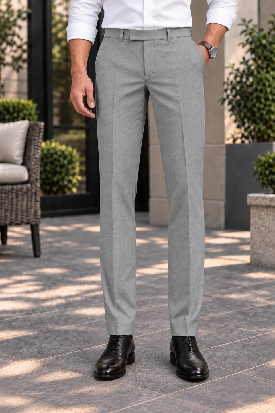 Men’s Formal Pant- Grey Stripe