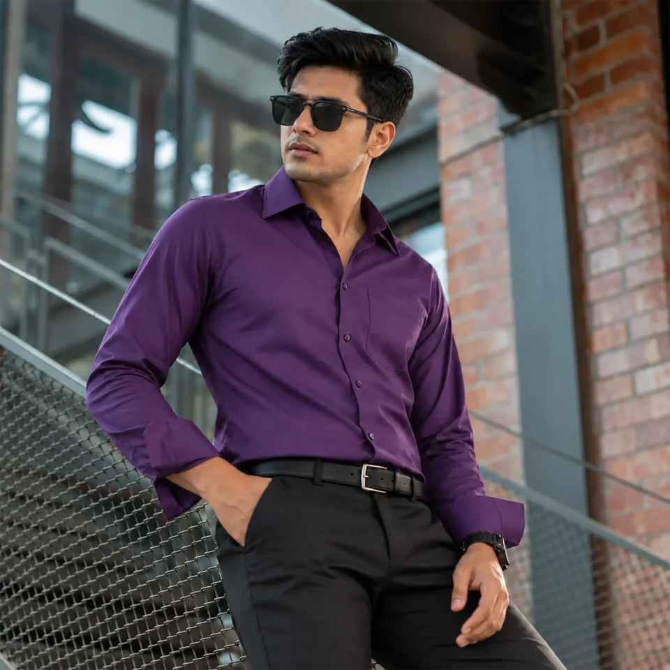 Men’s Formal Shirt - Indigo Purple